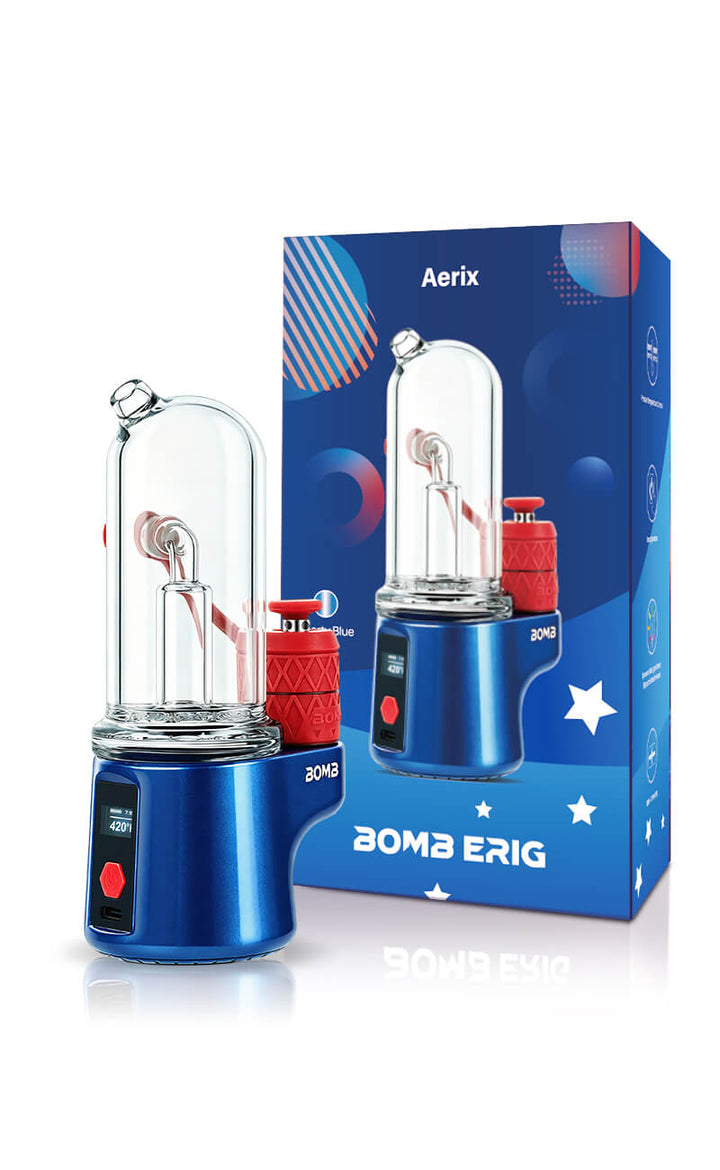 Bomb Erig Aerix -Portable Electric Dab Rig Liberty Blue