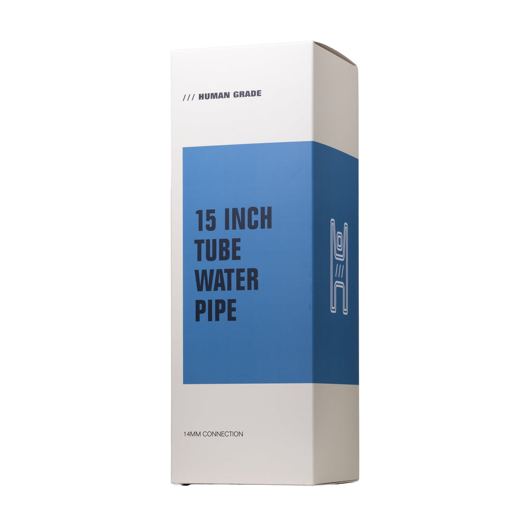 Human Grade 15" Tube Glass Water Pipe - view 5 | BDDbrands