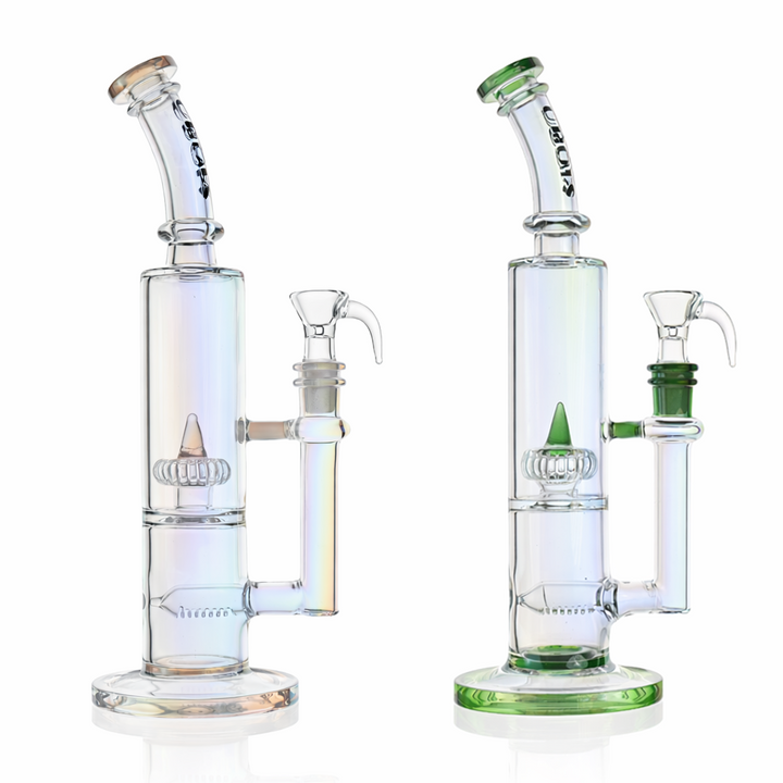 10" Dual Chamber Scientific Bong with Inline and Rocket Perc | Croia Glass - view 8 | BDDbrands