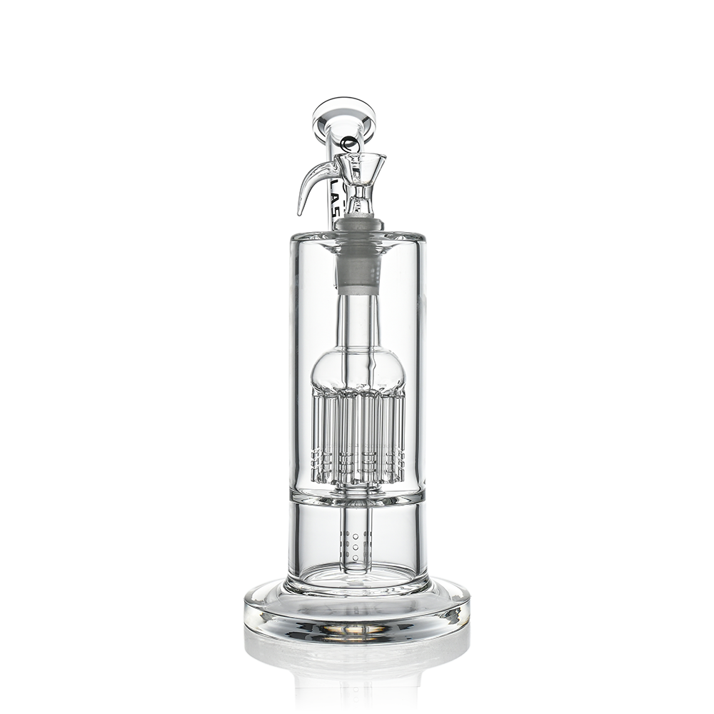 10" Dual Chamber Scientific Bubbler Tree Perc Glass Bong | Croia Glass