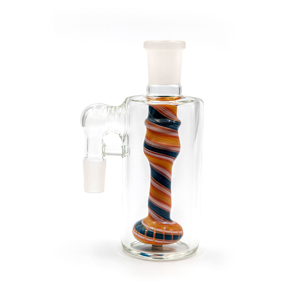 Colorful Swirl Handblown Glass Showerhead Perc Ash Catcher