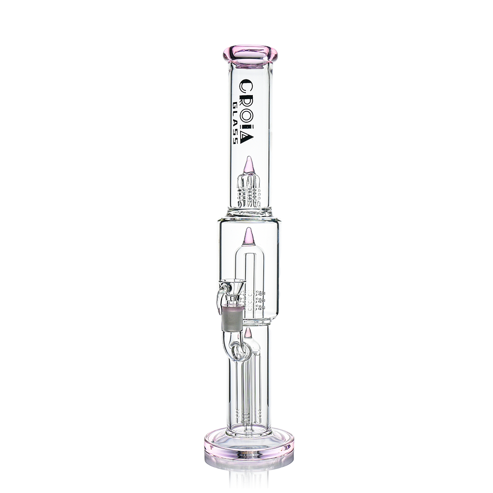 16" Triple Rocket-Perc Scientific Glass Bong | Croia Glass - view 3 | BDDbrands