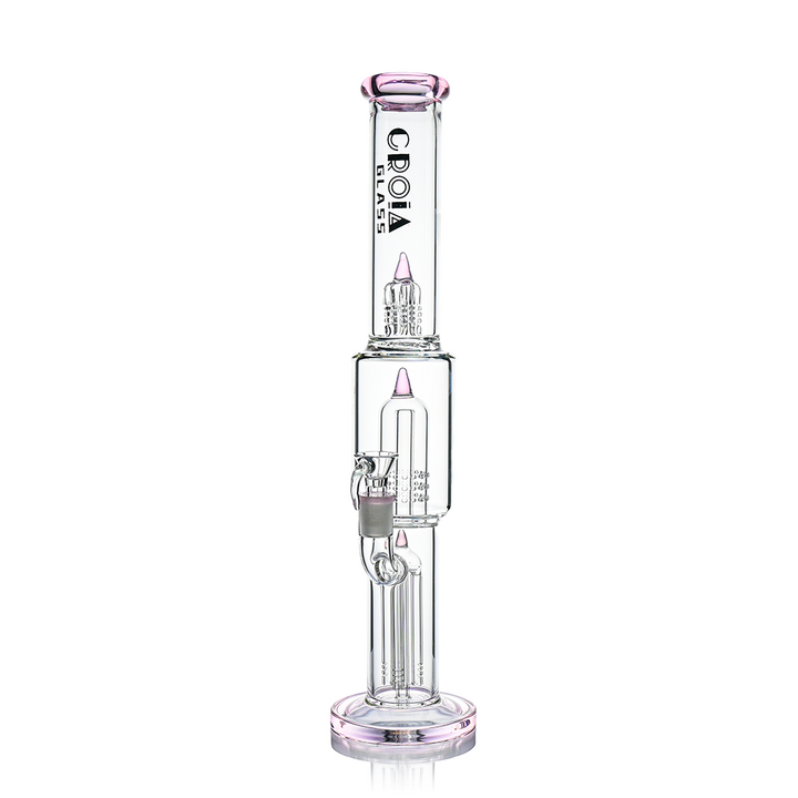 16" Triple Rocket-Perc Scientific Glass Bong | Croia Glass - view 3 | BDDbrands