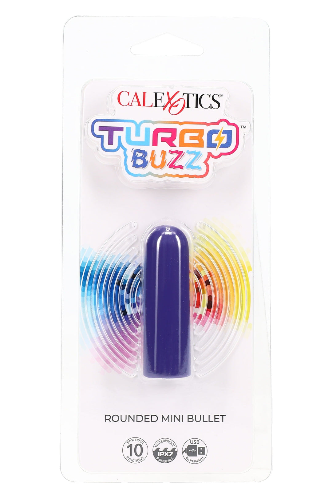 Turbo Buzz Rounded Mini Bullet – 10 Functions – USB Rechargeable – IPX7