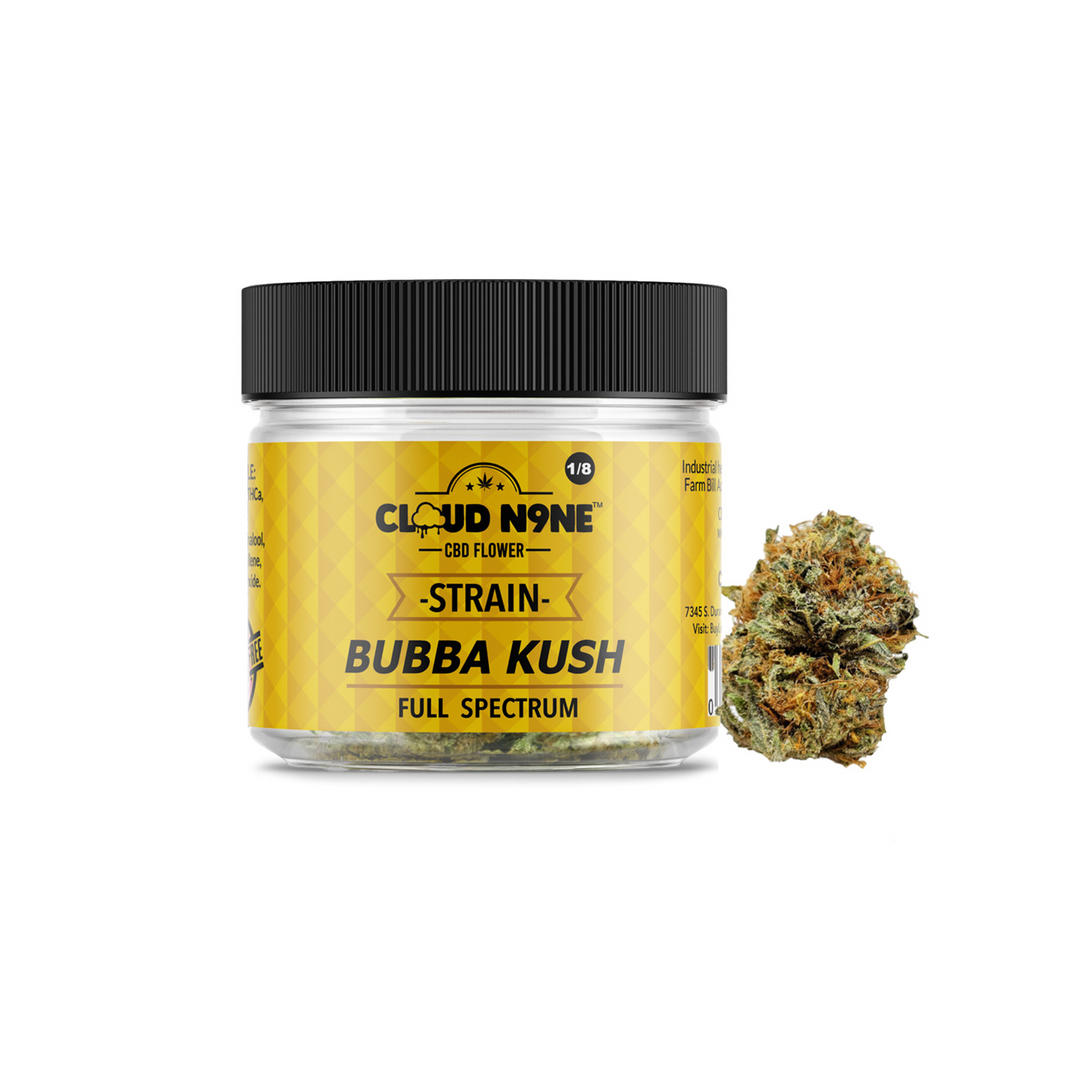Cloud N9ne CBD Flower - Strain: Bubba Kush (Indoor)