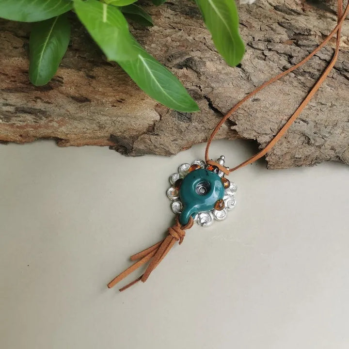 Hand Blown Glass Pendant - Style 10