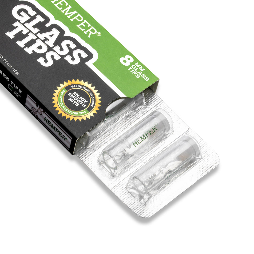 Glass Filter Tips 8mm | 5 Pack - view 2 | BDDbrands