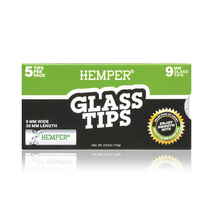 Glass Filter Tips 9mm | 5 Pack by HEMPER | BDDbrands