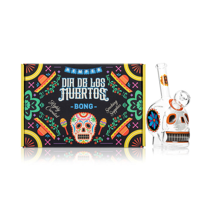 Dia De Los Muertos Skull Bong 6.1" by HEMPER | BDDbrands