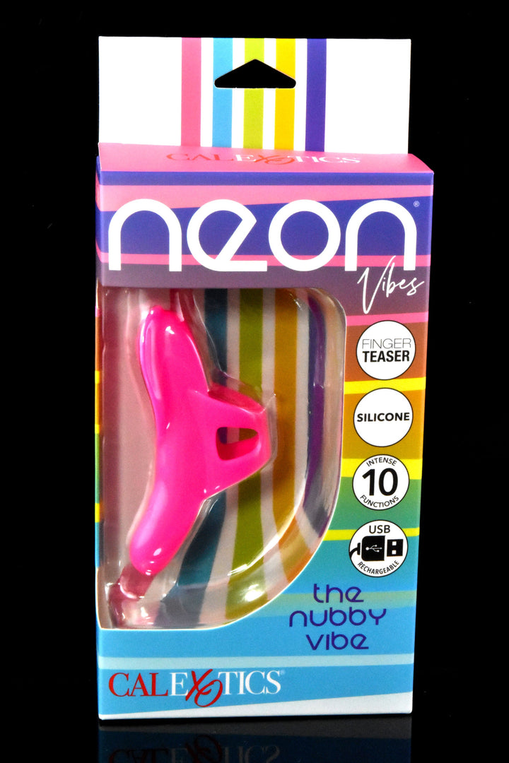 Neon Vibes “The Nubby Vibe” Finger Teaser – 10 Functions – USB Rechargeable