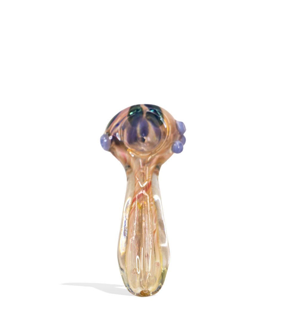 4 inch Gold Fumed Hand Pipe with Marbles