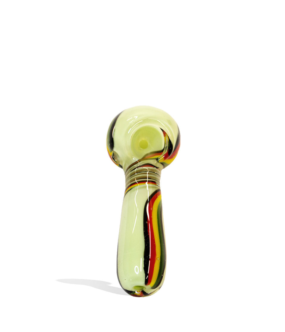 4 inch Milky Slime Hand Pipe with Rasta design