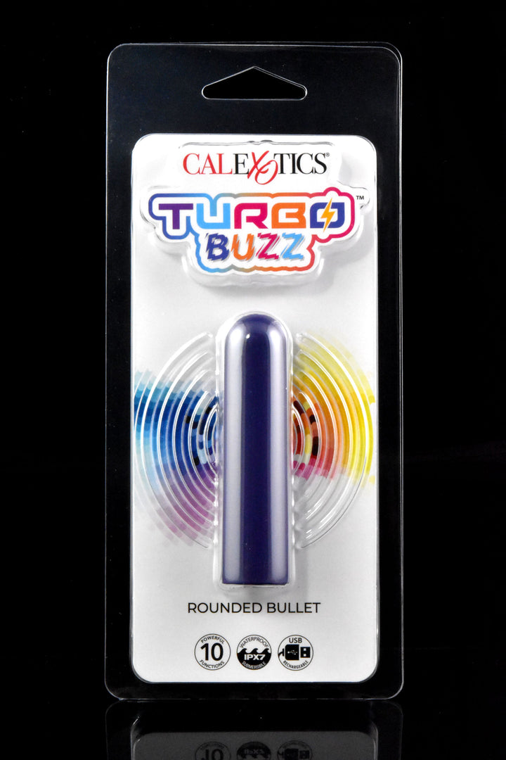 Turbo Buzz Rounded Bullet – 10 Functions – USB Rechargeable – IPX7