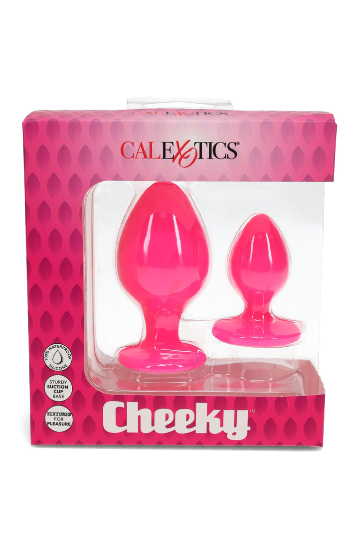 Cheeky Silicone Anal Plug Set – 2-Piece – Suction Cup Base – Waterproof