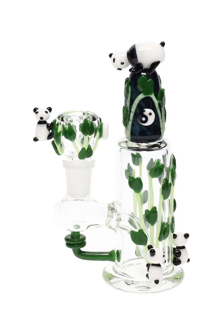Empire Glassworks “Climbing Pandas” Glass Nano Rig – 5½″ – US-Made