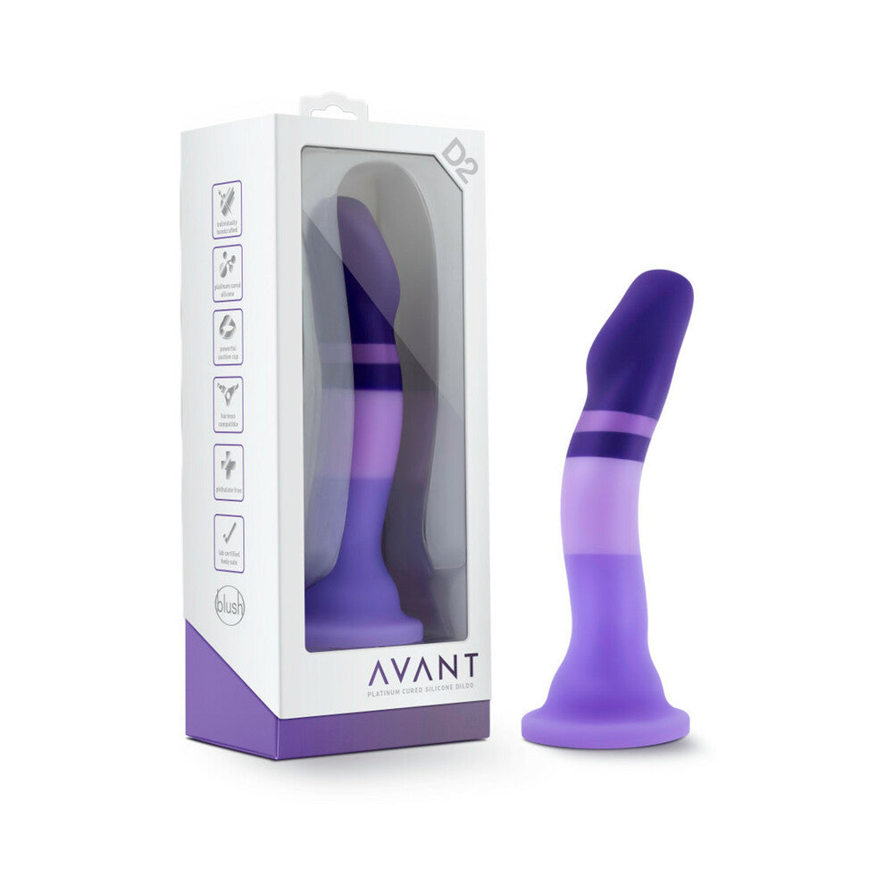 Avant D2 Purple Rain 7.5 in. Silicone Dildo by Blush | BDDbrands