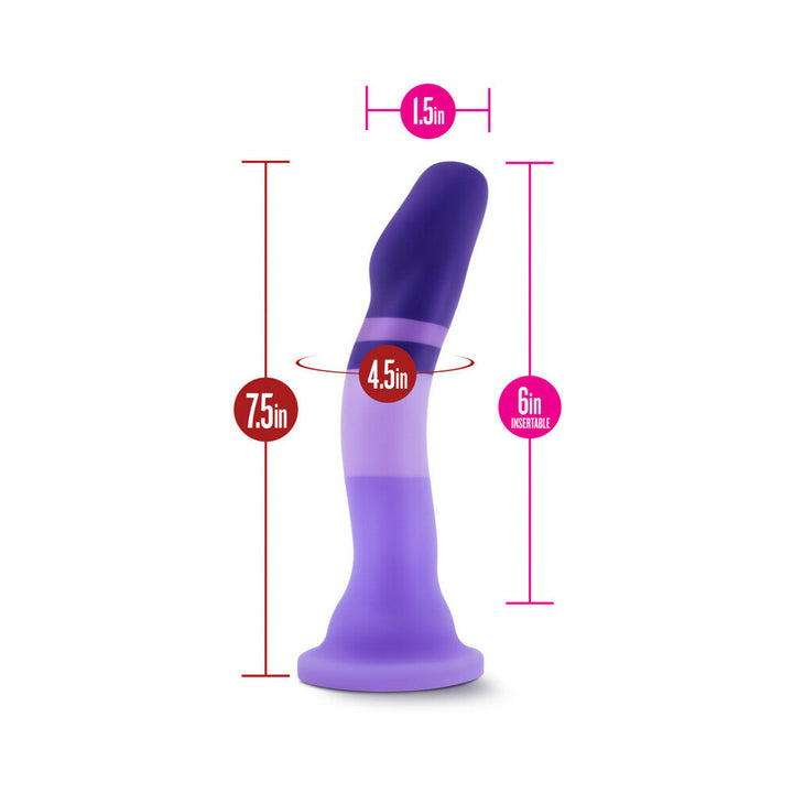 Avant D2 Purple Rain 7.5 in. Silicone Dildo - view 7 | BDDbrands