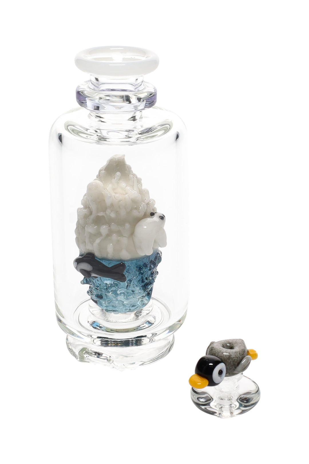 Empire Glassworks “Avenge the Arctic” Peak Attachment – UV Reactive – US-Made