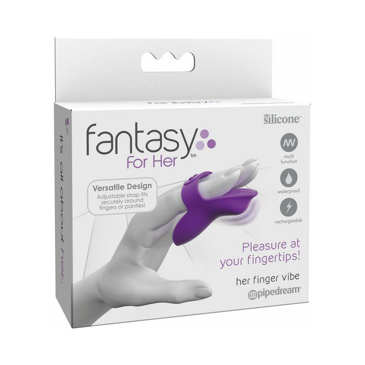 Fantasy For Her Rechargeable Adjustable Silicone Her Finger Vibe Purple by Pipedream | BDDbrands