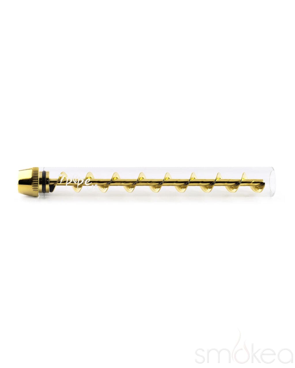 7 Pipe Twisty Glass Blunt XL with gold spiral auger inside the glass tube
