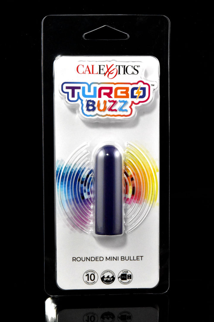 Turbo Buzz Rounded Mini Bullet – 10 Functions – USB Rechargeable – IPX7