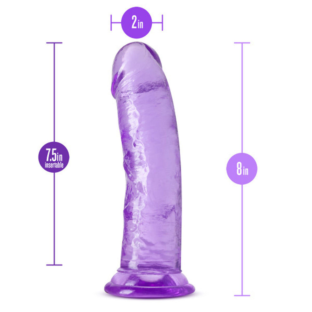 B Yours Plus Roar n' Ride 8 in. Dildo Purple - view 5 | BDDbrands