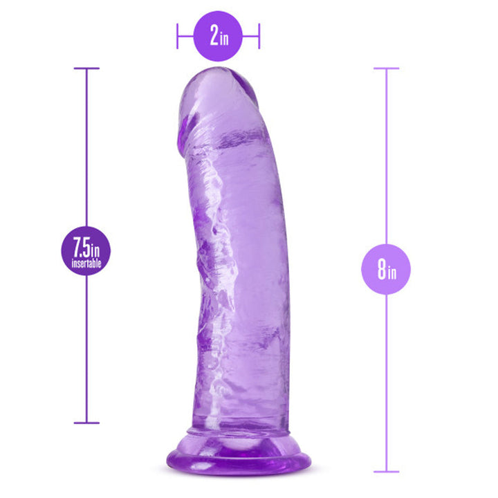 B Yours Plus Roar n' Ride 8 in. Dildo Purple - view 5 | BDDbrands