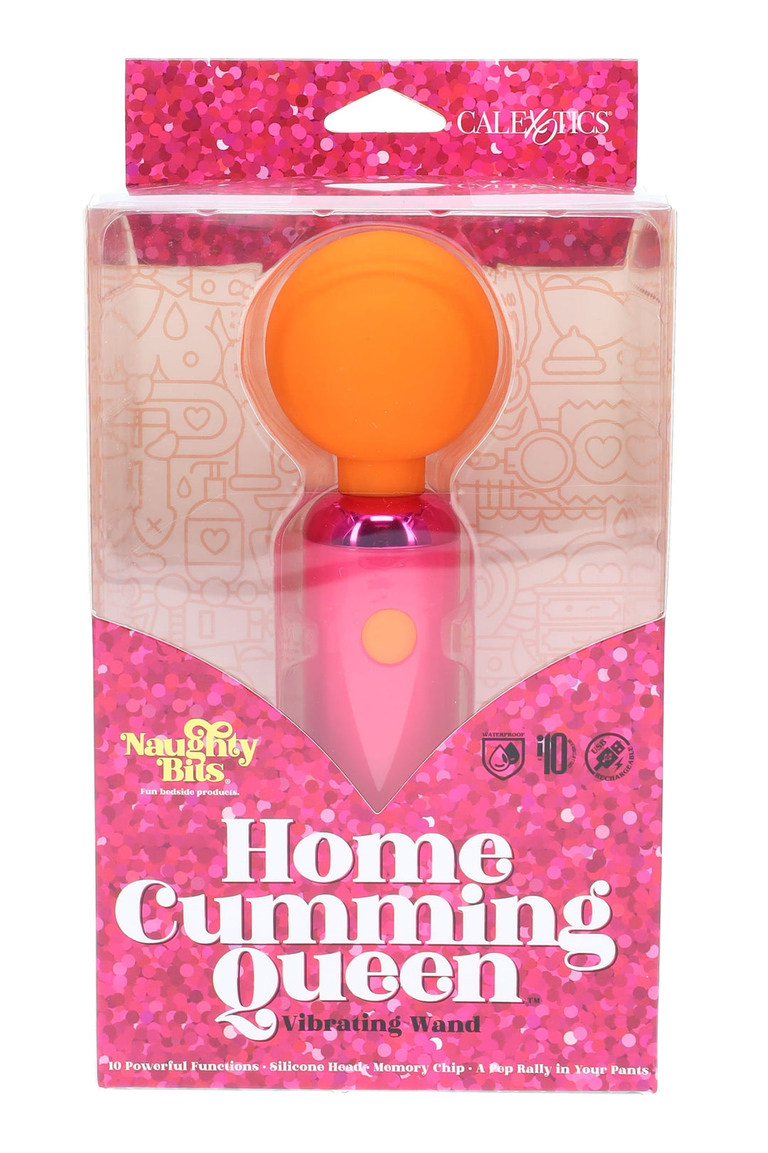 “Home Cumming Queen” Vibrating Wand – 10 Functions – Waterproof – Rechargeable