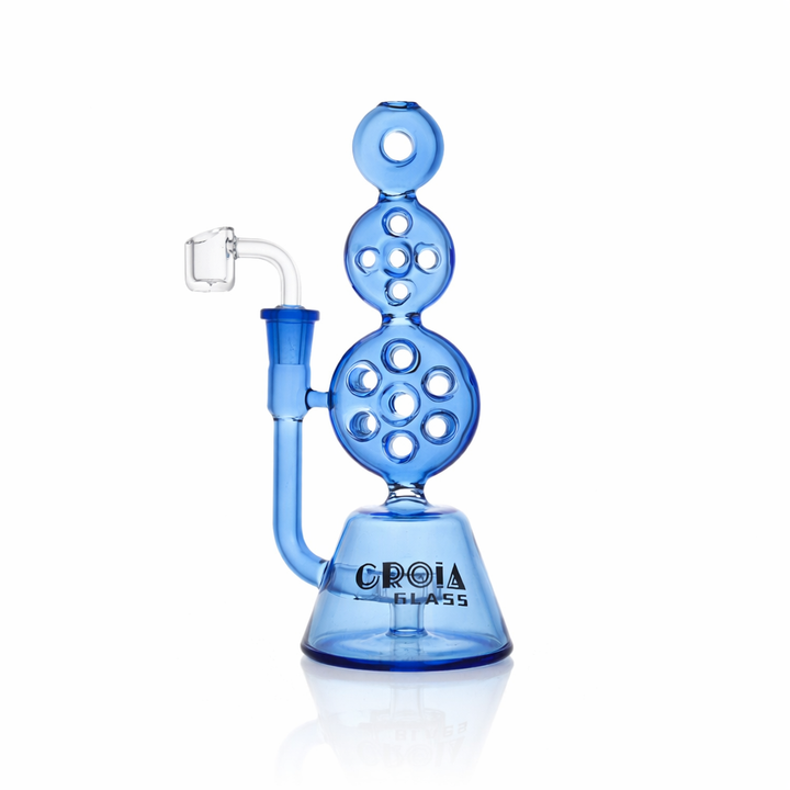 8" Triple Stack Swiss Perc Recycler Dab Rig | Croia Glass by Croia Glass | BDDbrands