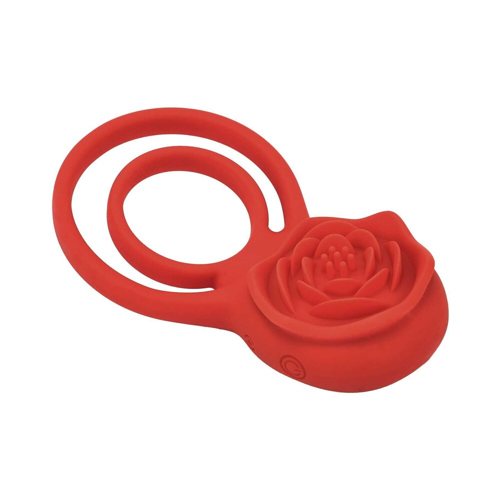 Adam & Eve Double Ring Vibrating Rose Cock Ring - view 4 | BDDbrands