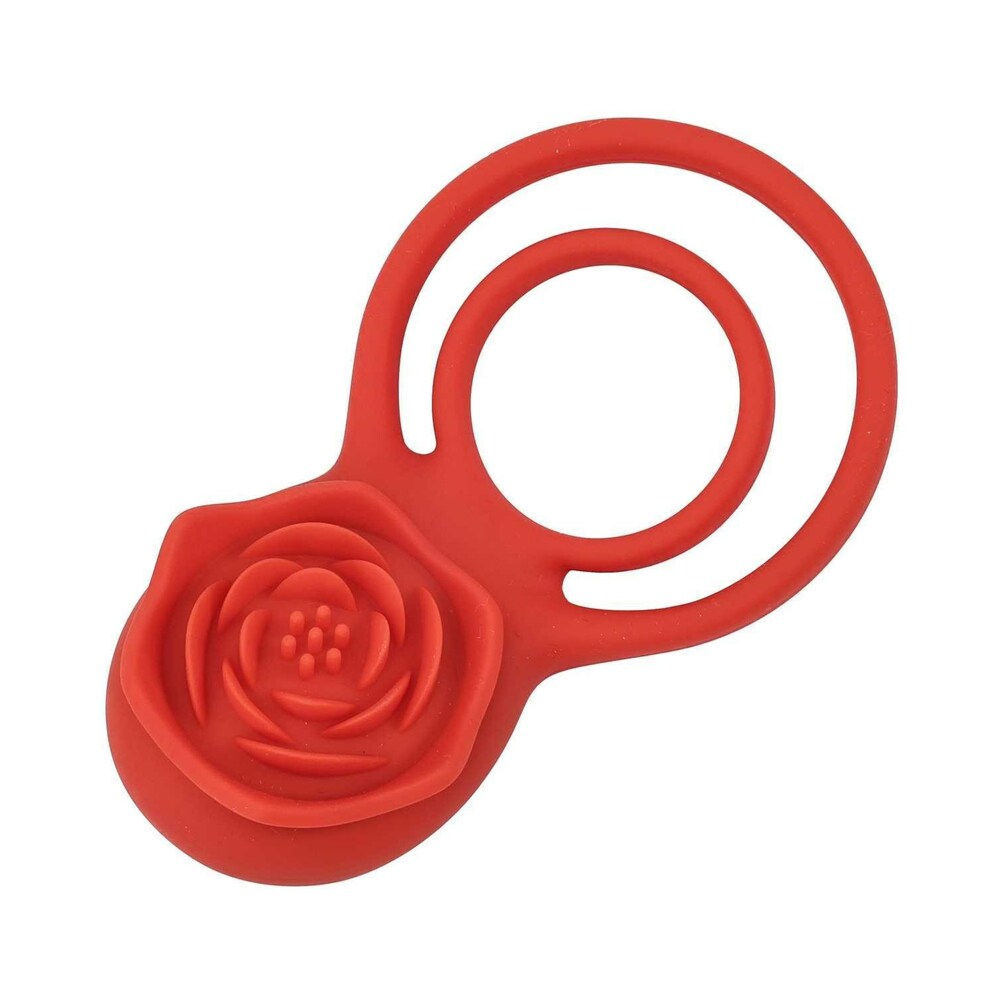 Adam & Eve Double Ring Vibrating Rose Cock Ring - view 5 | BDDbrands