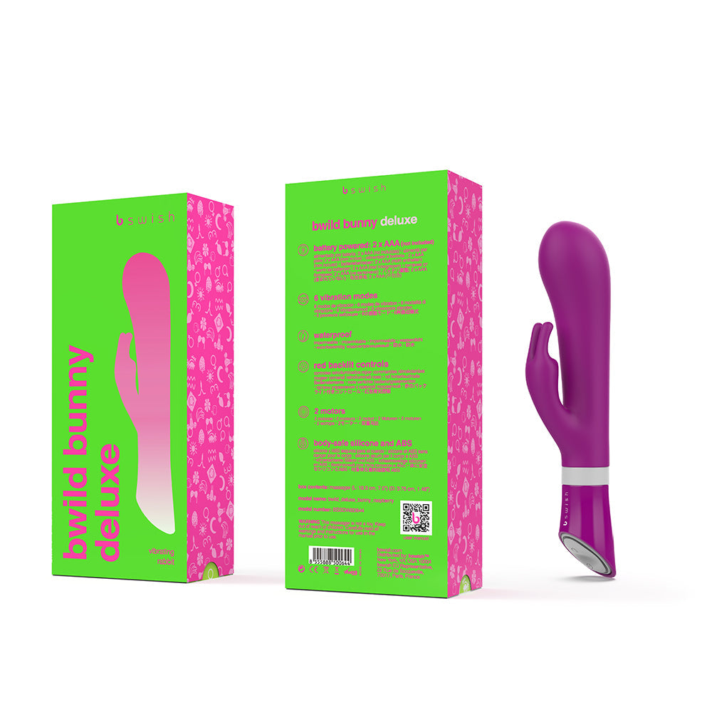B Swish Bwild Deluxe Bunny Vibrator Raspberry - view 3 | BDDbrands