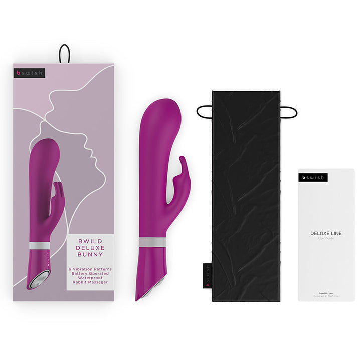 B Swish Bwild Deluxe Bunny Vibrator Raspberry - view 7 | BDDbrands