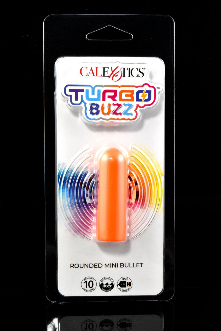 Turbo Buzz Rounded Mini Bullet – 10 Functions – USB Rechargeable – IPX7