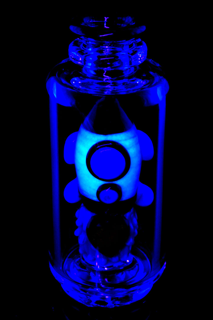 Empire Glassworks “Glow Rocket Ship” Peak Attachment – 4½″ – US-Made