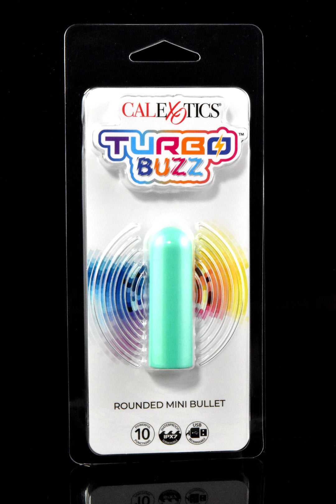 Turbo Buzz Rounded Mini Bullet – 10 Functions – USB Rechargeable – IPX7