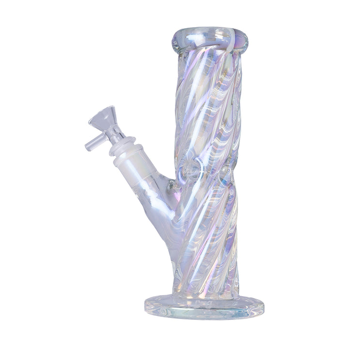 Human Grade Twisted Iridescent Tube Glass Water Pipe by Human Grade | BDDbrands