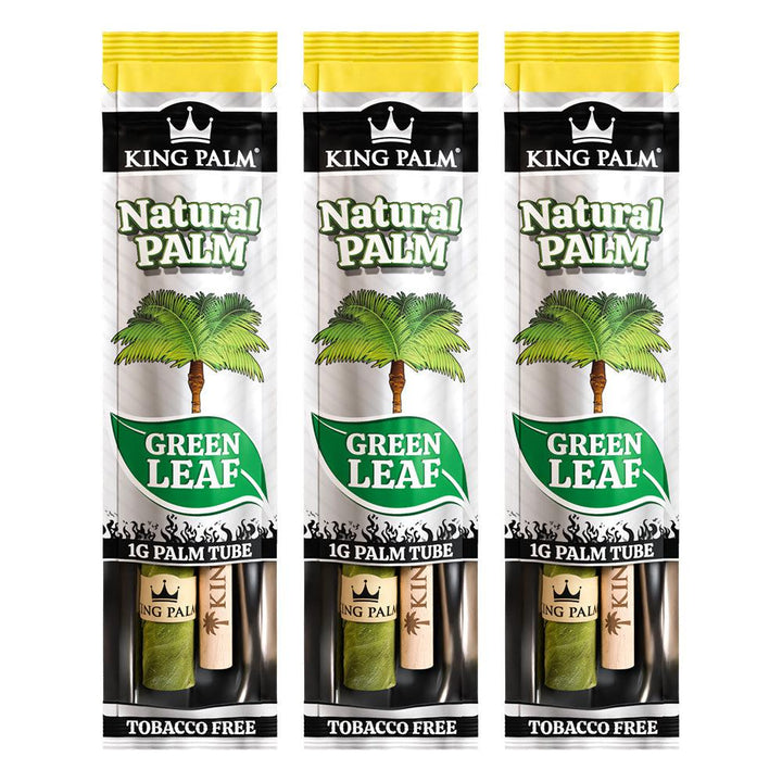 King Palm Mini Size Pre Rolled Palm Leaf Cones - Natural - 3 Packs 3 Cones