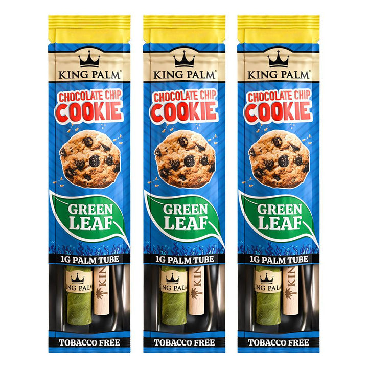 King Palm Mini Size Pre Rolled Palm Leaf Cones - Chocolate Chip Cookie - 3 Packs 3 Cones