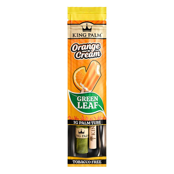 King Palm Mini Size Pre Rolled Palm Leaf Cones - Orange Cream - 3 Packs 3 Cones