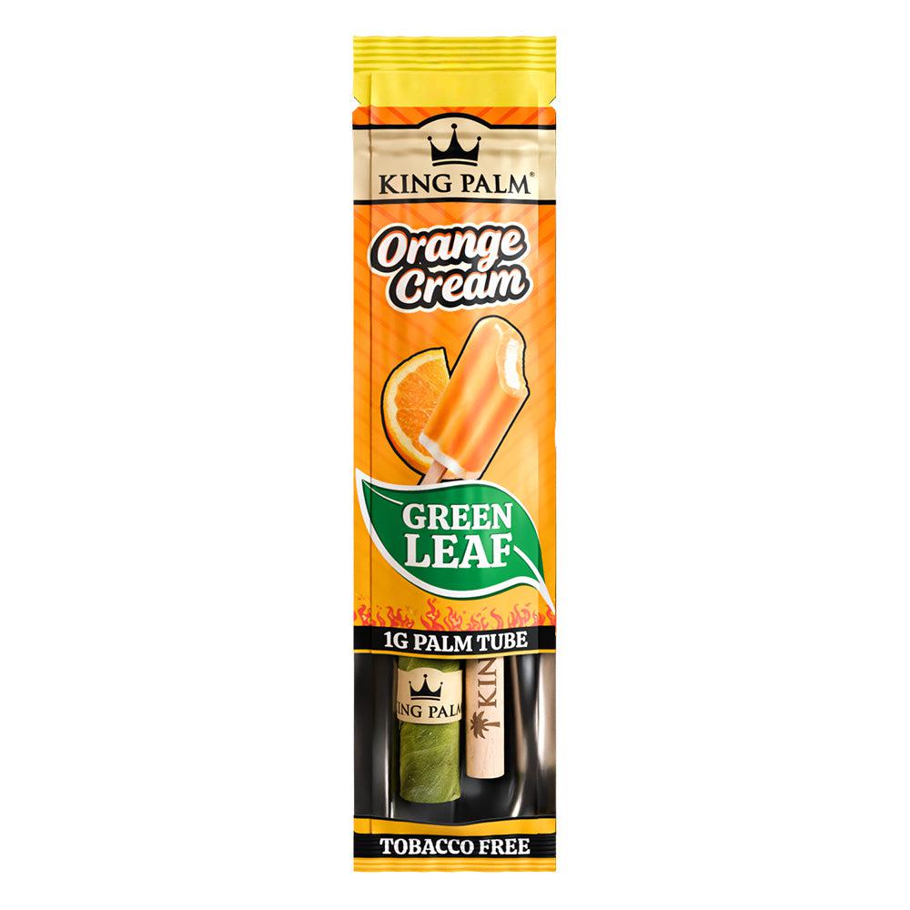 King Palm Mini Size Pre Rolled Palm Leaf Cones - Orange Cream - 2 Packs 2 Cones