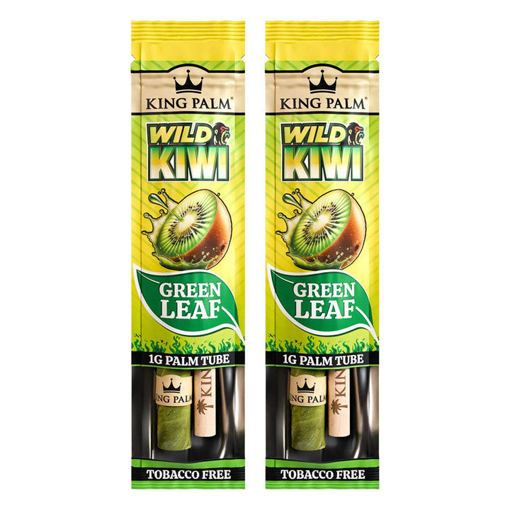 King Palm Mini Size Pre Rolled Palm Leaf Cones - Wild Kiwi - 2 Packs 2 Cones