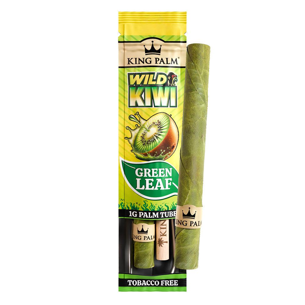 King Palm Mini Size Pre Rolled Palm Leaf Cones - Wild Kiwi - 2 Packs 2 Cones