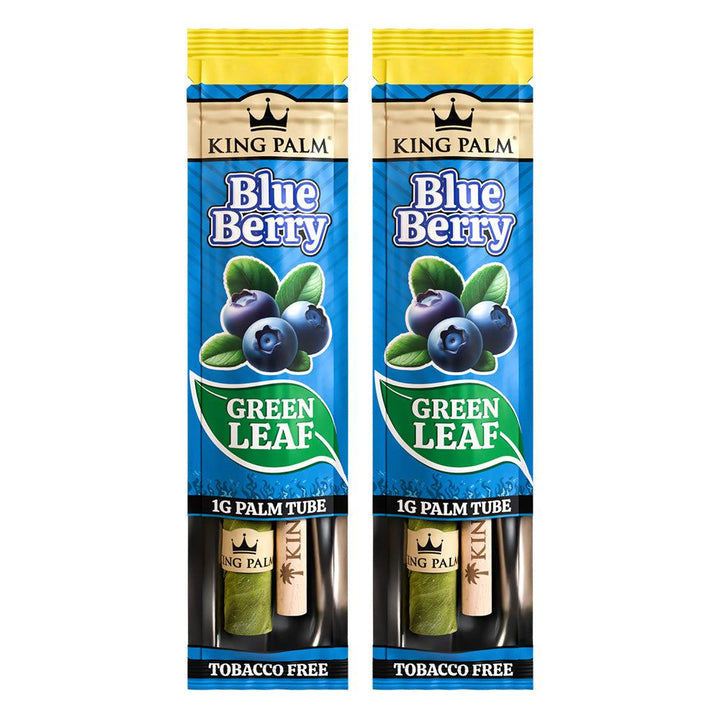 King Palm Mini Size Pre Rolled Palm Leaf Cones - Blueberry - 2 Packs 2 Cones