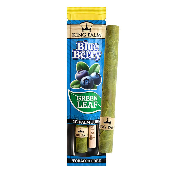 King Palm Mini Size Pre Rolled Palm Leaf Cones - Blueberry - 2 Packs 2 Cones