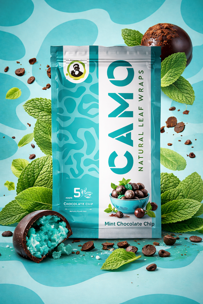 CAMO Chamomile Tea Leaf Blunt Wraps – Nicotine-Free Herbal Wraps | New 2026 Flavors