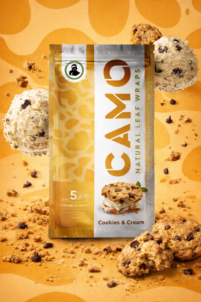 CAMO Chamomile Tea Leaf Blunt Wraps – Nicotine-Free Herbal Wraps | New 2026 Flavors