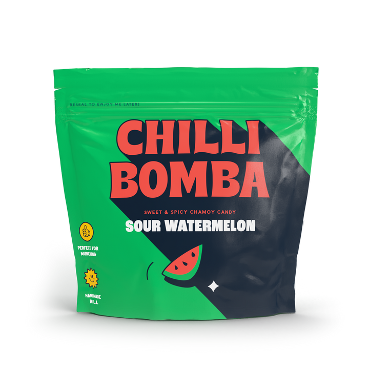 Chilli Bomba Sour Watermelon Chili Chamoy Candy 4oz Bag