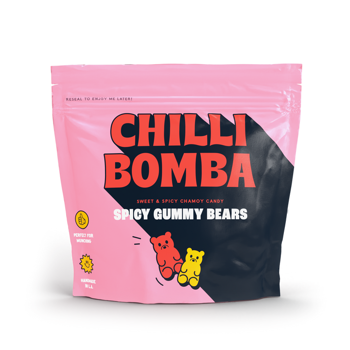 Chilli Bomba Spicy Gummy Bears Chamoy Candy - 8oz