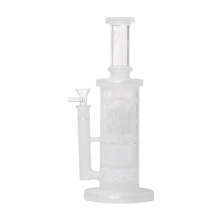 Human Grade Sacred Straight Sandblasted Glass Water Pipe - view 3 | BDDbrands